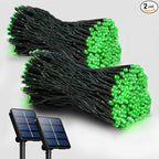 2 Pack Solar String Lights Outdoor, 200 LED Extra-Long 72FT Solar Powered Lights with 8 Lighting Modes, Waterproof Outdoor Lighting Decoration for Garden, Patio, Balcony, Xmas, Wedding, Party