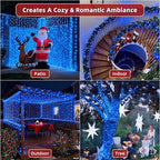470FT Christmas Lights Outdoor, 1500 LED Christmas Tree Decoration Lights with 12 Modes & Timer Memory, Dimmable Plug in Waterproof LED Xmas Light for Yard Trees Wedding Party Holiday Blue