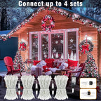 100FT 300 LED Christmas Lights Outdoor, Plug in Christmas String Lights Indoor, Waterproof & 8 Modes & Timer Function, Connectable Fairy Twinkle Light for Bedroom Patio Garden Xmas Decor, Red White