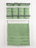 American Soft Linen Luxury Hand Towels for Bathroom, 600 GSM 100% Cotton Turkish 4 Piece Hand Towel Set, 600 GSM Hand Face Towels for Kitchen, Sage Green Hand Towels