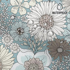 Floral Shower Curtain Rustic Various Floral Plant Curtain for Bathroom Tropical Botanical Farmhouse Waterproof Decor Shower Curtain with Hooks 72x96Inch