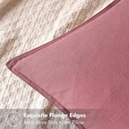 MIULEE Decorative Linen Pillow Covers 20x20 Inch Cranberry Red Boho Farmhouse Neutral Couch Throw Pillows for Bed Pack of 2 Accent Modern Pillowcase Sofa Livingroom Home Decor