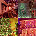 ILLUMINEW 300 Led Red Green String Lights Outdoor Waterproof Christmas Decorations, 108 Ft Fairy Lights for Bedroom, 8 Modes Plug in Christmas Lights for Outside Room Decor