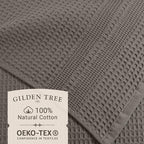 GILDEN TREE Waffle Bath Sheet Large Bath Towels Quick Dry Thin Body Towels, 40x80 Oversized Bath Towels for Adults, Classic Style (Stone)