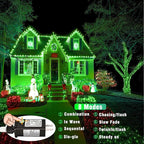 Vivideal 300 LED Green Lights Outdoor, 99ft Green String Lights for Bedroom Clear Wire 8 Modes, Waterproof Plug in Christmas Light with Timer Memory for Room Tree Party Decorations