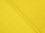Cotton Paradise 100% Cotton Non Slip Bath Mats for Bathroom, 20x34 inch Soft Absorbent Quick Dry Machine Washable Floor Bath Mat, Yellow Bath Rug