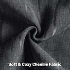 FUTEI Black Chenille Decorative Throw Pillow Covers 20x20 Inch Set of 2,Soft Embossed Striped Textured Cushion Case,Modern Home Decor for Couch Bed Living Room