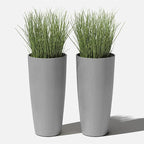 Veradek Mason Series Vega Planter - Round Tall Planter for Indoor or Outdoor Porch/Patio | Made from Plastic-Stone Composite with Drainage Holes | Modern Décor for, Flowers, Interior Plants
