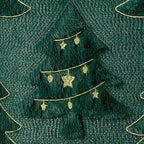 Christmas Pillow Covers 18x18 inch Set of 2 Soft Plush Faux Fur Christmas Decor Green Xmax Tree Yellow Colored Lights Decoration Throw Pillow Case for Winter Holiday Sofa Living Room PT013A18