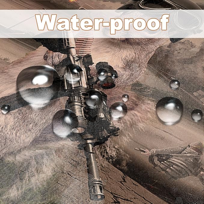 Funny Squirrel Warrior Shower Curtain Helicopter Animal Bathroom Set with 12 Hooks 72Hx36W inch Polyester Machine Washable Waterproof Brown Black and Green