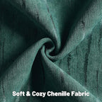 FUTEI Dark Green Chenille Decorative Throw Pillow Covers 20x20 Inch Set of 2,Soft Embossed Striped Textured Cushion Case,Modern Home Decor for Couch Bed Living Room