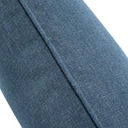 Outdoor Lumbar Pillows Water Resistant 12x20 inch,Decorative Throw Pillow Set of 2 with Insert,Hidden Zipper Headrests for Patio Furniture Sofa Couch Chair(Denim Blue)