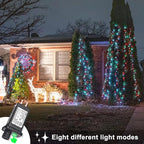 250 LED Red and White Christmas Lights Outdoor, 82ft String 8 Modes Clear Wire, Plug-in Waterproof Twinkle Fairy Lights for Bedroom Christmas Decorations