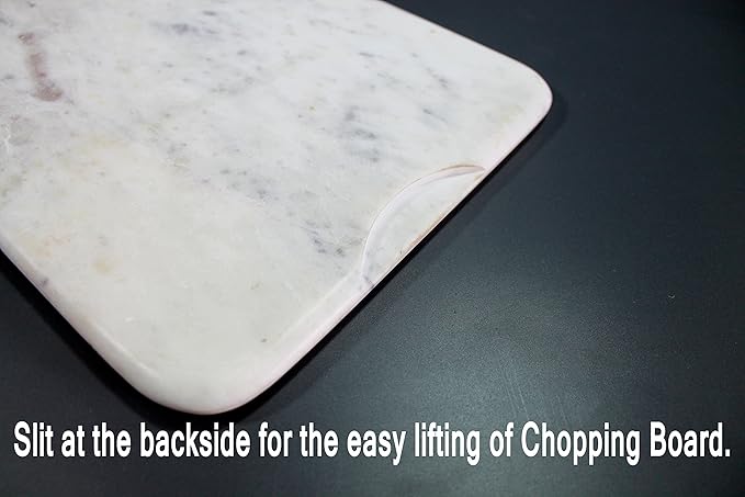 Marble Cutting Board Cheese Platter Multi-purpose Serving Platter (White) 9"x 12"