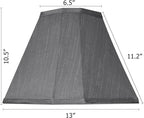 GO&SO 1 Pack Gray Bell Lamp Shades Fabric Lamp Shade,Modern Lamp Shade For Table & Floor Lamp Shade Replacement,6.5"Top x 13"Bottom x 11.2"Slant Height x 10.5''Vertical Height(Spider), Easy Assembly