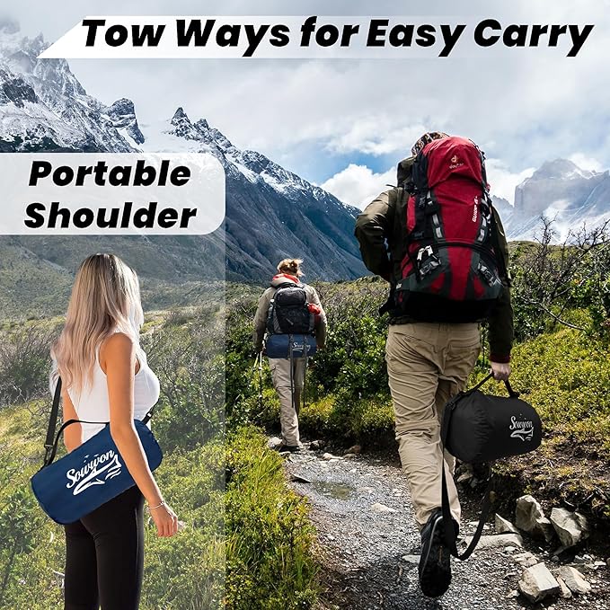 Waterproof Outdoor Blanket 82”X 55” Packable, Stadium Blankets for Camping with Sherpa Fleece Lining, Large Windproof Emergency Mat for Garss Picnic Hiking Road Trip, Machine Washable, Navy 300GSM