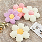 Pink Flower Pillow, 14.9" Cute Flower Shaped Floor Pillow, Aesthetic Floral Plush Daisy Decorative Throw Pillows for Bed Sofa Couch