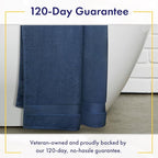 Ultra Soft & Plush Viscose from Bamboo Bath Sheets - 700 GSM Pack of 2 - Extra Large 70x35 in - Super Absorbent & Quick Drying (Navy Blue)