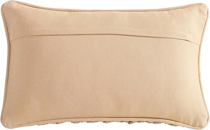 Boho Living Jada Decorative Throw, Includes Accent, Premium Woven Design, Living Room Décor, (1) 12" x 20" Pillow Cover with Insert, Beige