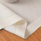 D'Moksha Homes Linen Ivory Table Runner 144 Inches Long - 100% Pure Linen Extra Long Table Runner 14 x 144 Inch for Fall, Autumn and Halloween - Classic Hemstitch