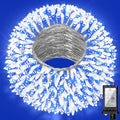 470ft Outdoor Christmas Lights, 1500 LED Super Long String Lights 12 Modes & Timer Memory, Dimmable Outsite Waterproof Light Strings for Xmas Tree Garden Wedding Party Holiday Decorations Blue&White