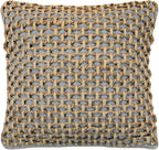 Boho Living Jada Decorative Throw, Includes Accent, Premium Woven Design, Living Room Décor, (1) 20" x 20" Pillow Cover with Insert, Grey