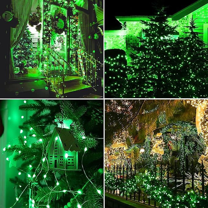 Joomer Battery String Lights, 2PACK Total 100 LED Battery Operated String Light, Twinkle Fairy Lights with Timer for Home, Garden, Store, Party, Holiday, Indoor Decor (Green)