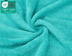 American Soft Linen Luxury Washcloths for Bathroom, 600 GSM 100% Cotton 4 Piece Turkish Wash Cloth Set, 13x13 in Soft Rags for Body and Face, Turquoise Blue Washcloths