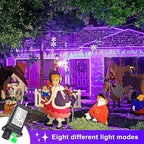 120 LED Purple Halloween Lights, 40 FT Christmas Lights Indoor Outdoor 8 Modes Plug in Waterproof Fairy String Lights for Tree Christmas Halloween Thanksgiving Decorations