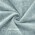 MIULEE Pack of 2 Light Blue Throw Pillow Covers 24x24 Inch Soft Chenille Pillow Covers for Sofa Living Room Couch Solid Dyed Cases