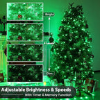 Toodour Christmas Lights RGB String Lights, 115ft 350 LED Color Changing String Light with Remote & Timer, Waterproof Xmas Tree Light for Home Yard New Year Party Indoor Outdoor Christmas Decorations