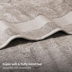 BIOWEAVES 100% Organic Cotton 700 GSM Plush Washcloths 13" x 13" GOTS Certified - Taupe, Pack of 12