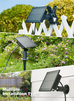Brightown Solar Lights Outdoor Waterproof 108FT with 50 Shatterproof ST38 LED Bulbs, 2700K Solar Lights Outdoor with Remote, Solar String Lights for Outside, Camping, Yard, Party Decor