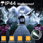 Ollny Christmas Lights Outdoor 400LED 131FT, Cool White Fairy Lights with Remote 3 Timer, Plug in 8 Modes String Lights for Bedroom Indoor Outside House Party Xmas Decorations