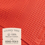 GILDEN TREE Waffle Bath Sheet Large Bath Towels Quick Dry Thin Body Towels, 40x80 Oversized Bath Towels for Adults, 2 Pack Bath Sheet Set, Classic Style (Bright Coral)