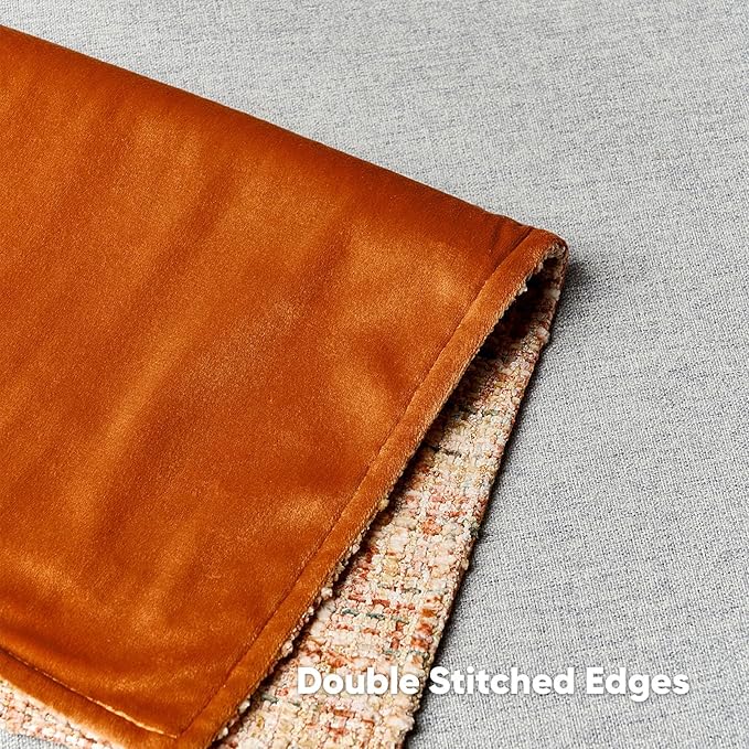 HAUSSY Rust Throw Pillow Covers 26x26 Set of 2 Chenille Tweed Textured Decorative Couch Lumbar Pillow Covers Neutral Modern Pillow Cases for Sofa Bed Living Room Decor