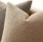ANRODUO Pack of 2 Textured Boucle Throw Pillow Covers Soft Camel Decorative Accent Solid Pillow Cases Cozy Modern Couch Cushion Case for Chair Sofa Bedroom Living Room Home Decor, 20 x 20 Inch