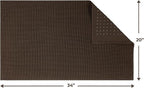 Cotton Paradise 100% Cotton Non Slip Bath Mats for Bathroom, 20x34 inch Soft Absorbent Quick Dry Machine Washable Floor Bath Mat, Brown Bath Rug