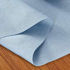D'Moksha Homes Linen Table Runner 14 x 48 Inch - 100% Pure Linen Powder Blue Table Runner - Machine Washable Farmhouse Table Runner for Hanukkah, Holiday Decor