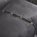 WERDIM Shaggy Fluffy Faux Fur Pillowcases 2 Pack Button Closure Velvet Pillow Shams Standard/Queen Size (Tie Dye Dark Grey, 20 X 26 Inches)
