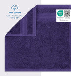 Cotton Paradise 100% Cotton Turkish Washcloth Set for Bathroom, 4 Piece Soft Absorbent Small Hand Face Towels Wash Rags, Purple