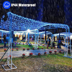 66ft 200 LED Christmas Lights Outdoor - 8 Modes Christmas String Lights Clear Wire with Time Memory, Waterproof Plug in Fairy String Lights for Indoor Outdoor Home Party Garden Decoration, Blue
