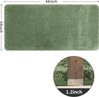 COSY HOMEER Bath Rugs for Bathroom Extra Thick- Anti-Slip Bath Mats Soft Plush Yarn Shaggy 100% Strong Mirco Polyeste Mat Living Room Bedroom Mat Floor Water Absorbent(Green,24x48 - Inches)