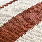Fancy Homi Set of 2 Rust Boho Decorative Throw Pillow Covers 22x22 Inch for Couch Bed Sofa, Aesthetic Modern Organic Fall Room Decor, Soft Cotton Cute Terracotta Textured Farmhouse Cushion Case