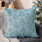 Christmas Pillow Covers 18x18 inch Set of 2 Soft Plush Faux Fur Christmas Decor Blue Xmax Tree Yellow Colored Lights Decoration Throw Pillow Case for Winter Holiday Sofa Living Room PT003F18
