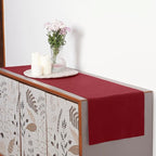 D'Moksha Homes Linen Red Table Runner 36 Inches - 100% Pure Linen Small Table Runner 14 x 36 Inch for Dresser, Coffee Tables, Fall, Autumn and Halloween-Machine Washable