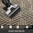 Yimobra Large Door Mat 36x24, All-Weather Waterproof Non-Slip Welcome Matt Outdoor, Heavy Duty Non Slip Doormat for Entryway for Patio and Garage Indoor, Easy Clean, Beige