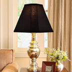 GO&SO Bell Lamp Shades Set of 1 Black Scalloped Lamp Shade, Replacement Lamp Shade For Floor & Table Lamp Shade, 6.5"Top x 13"Bottom x 11.2"Slant Height x 10.5''Vertical Height(Spider), Easy Assembly