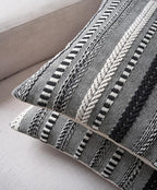 Boho Throw Pillow Covers 22x22 Inch Set of 2, Farmhouse Decorative Couch Pillow Cases, Black Accent Pillows of Bed, Sofa Bedroom Living Room Home Decor Cushion Cover