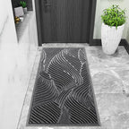 Yimobra Large Door Mat 47x24, All-Weather Waterproof Art Line Outdoor Mats for Front Door, Heavy Duty Non-Slip Welcome Matt for Garage Patio Proch Entryway Indoor, Dark Grey